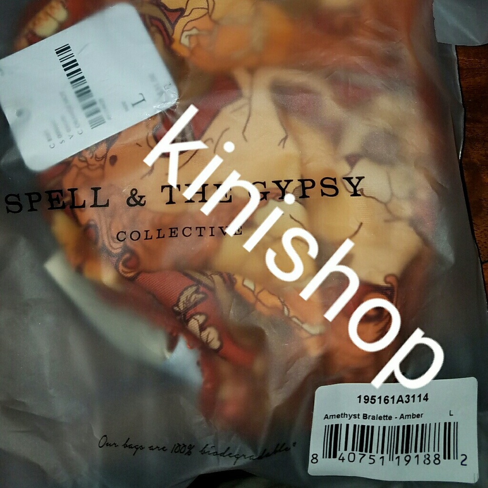 New spell Amethyst bralette amber copper bra L FP  - Picture 7 of 16